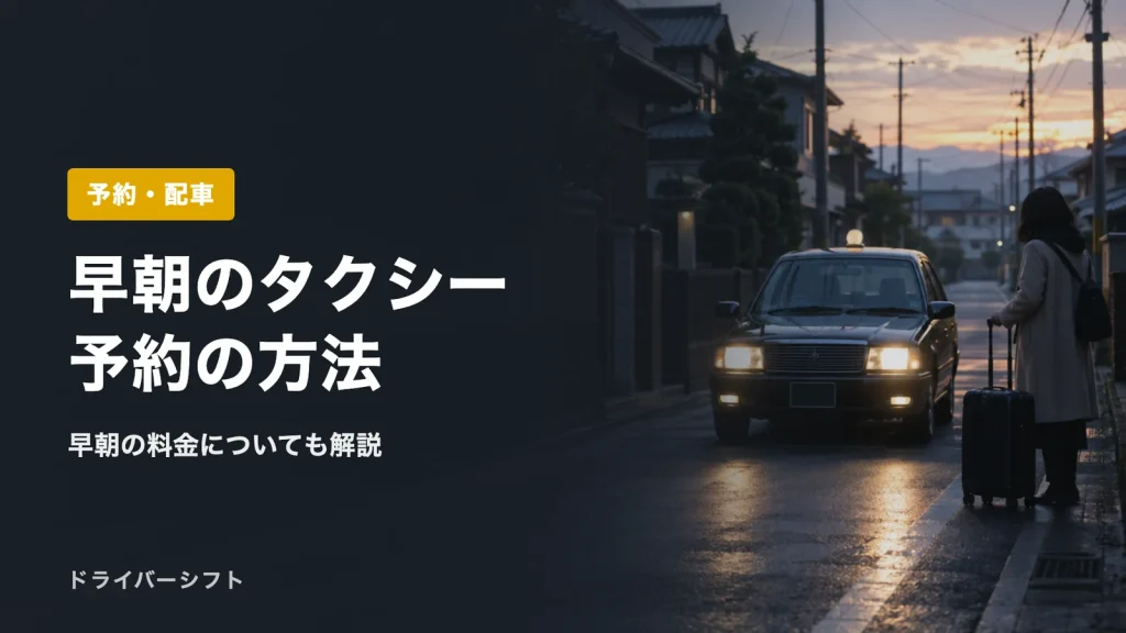 早朝のタクシー予約の方法